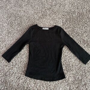 Princess polly black quarter sleeve top